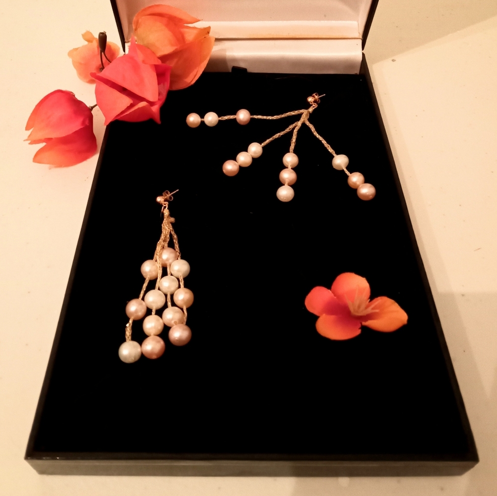 🎁 FREE GIFT INCLUDED 🎁 NWOT Pearl Fashion Jewelry Earrings - Picture 6 of 14